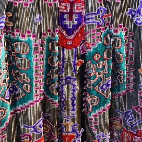 Anthropologie Moulinette Soeurs Linnea Silk Blend Velvet Burnout mini dress S - Picture 10 of 12